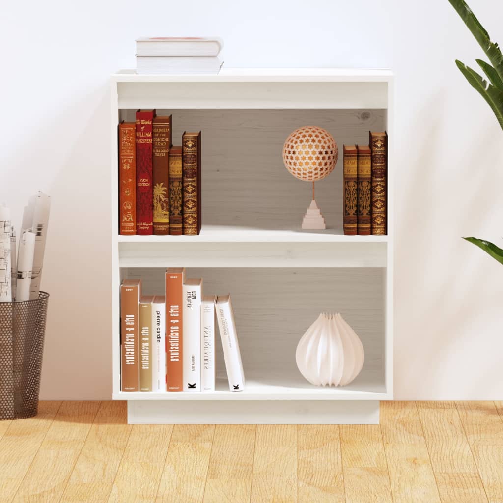 konsolskab 60x34x75 cm massivt fyrretræ hvid