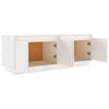 tv-bord 110x34x40 cm massivt fyrretræ hvid
