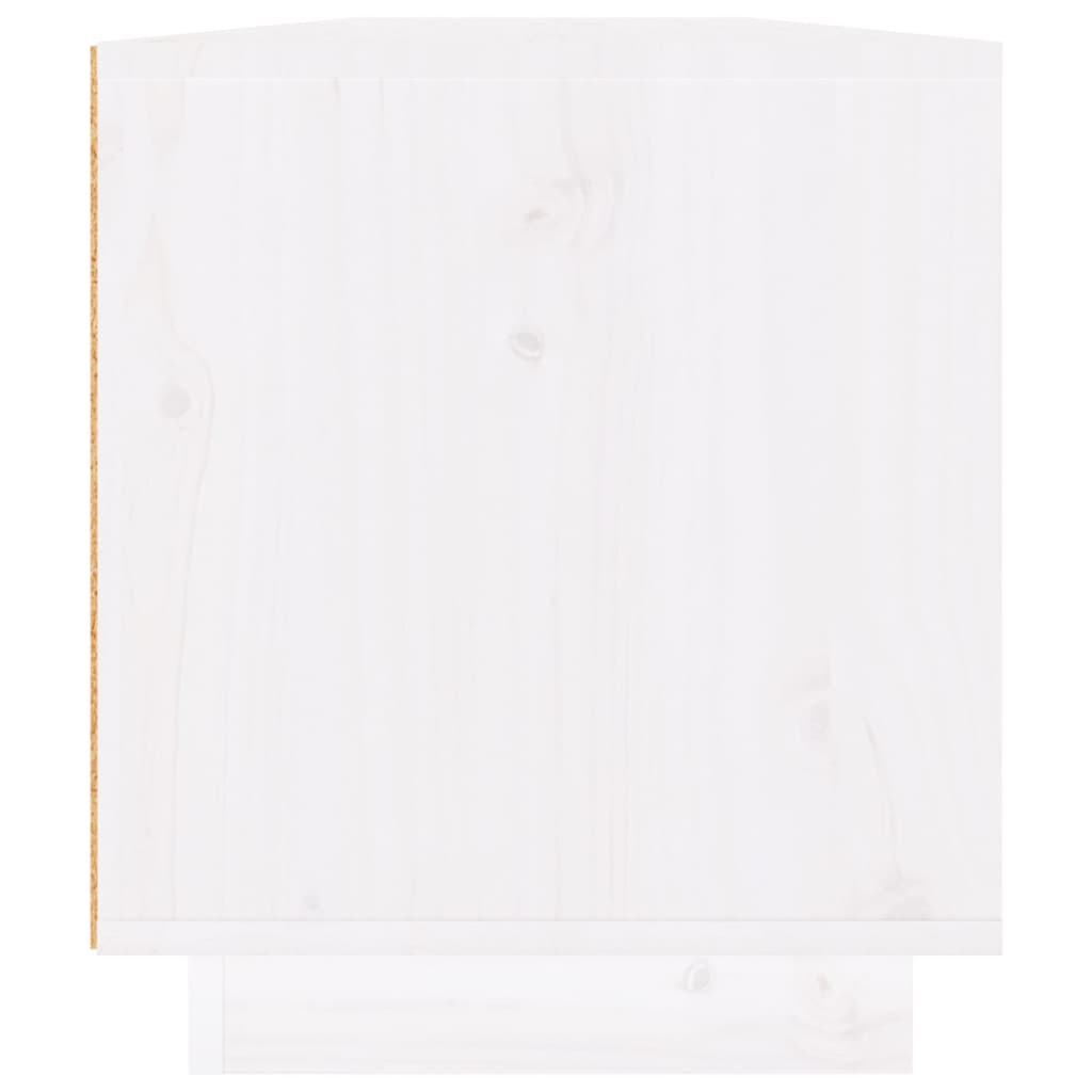 tv-bord 110x34x40 cm massivt fyrretræ hvid