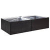 plantekasse 157x80x40 cm polyrattan sort
