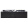 plantekasse 157x80x40 cm polyrattan sort