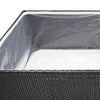 plantekasse 157x80x40 cm polyrattan sort