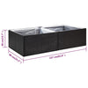 plantekasse 157x80x40 cm polyrattan sort