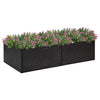 plantekasse 157x80x40 cm polyrattan sort