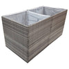 plantekasse 157x80x80 cm polyrattan grå