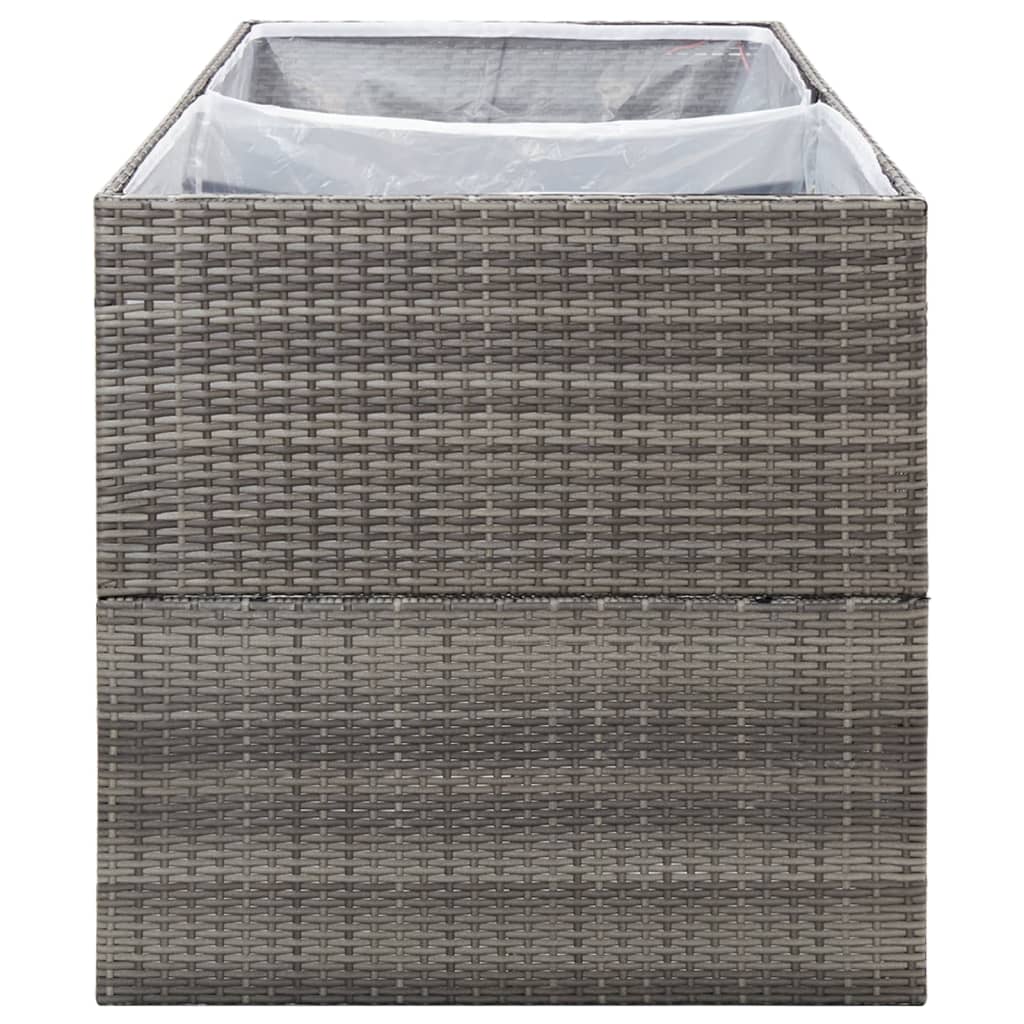 plantekasse 157x80x80 cm polyrattan grå