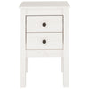 sengeborde 2 stk. 40x35x61,5 cm massivt fyrretræ hvid