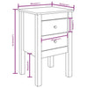 sengeborde 2 stk. 40x35x61,5cm massivt fyrretræ gyldenbrun