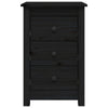 sengeborde 2 stk. 40x35x61,5 cm massivt fyrretræ sort