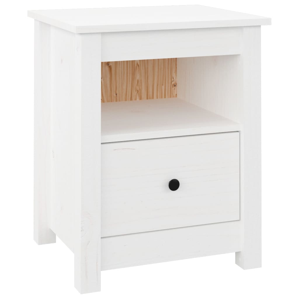 sengeborde 2 stk. 40x35x49 cm massivt fyrretræ hvid