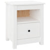 sengeborde 2 stk. 40x35x49 cm massivt fyrretræ hvid