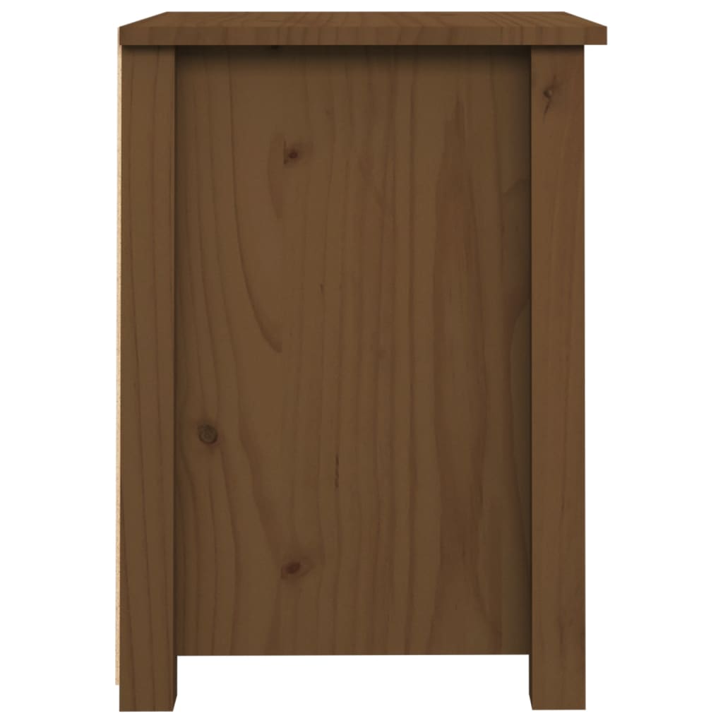 sengeborde 2 stk. 40x35x49 cm massivt fyrretræ gyldenbrun