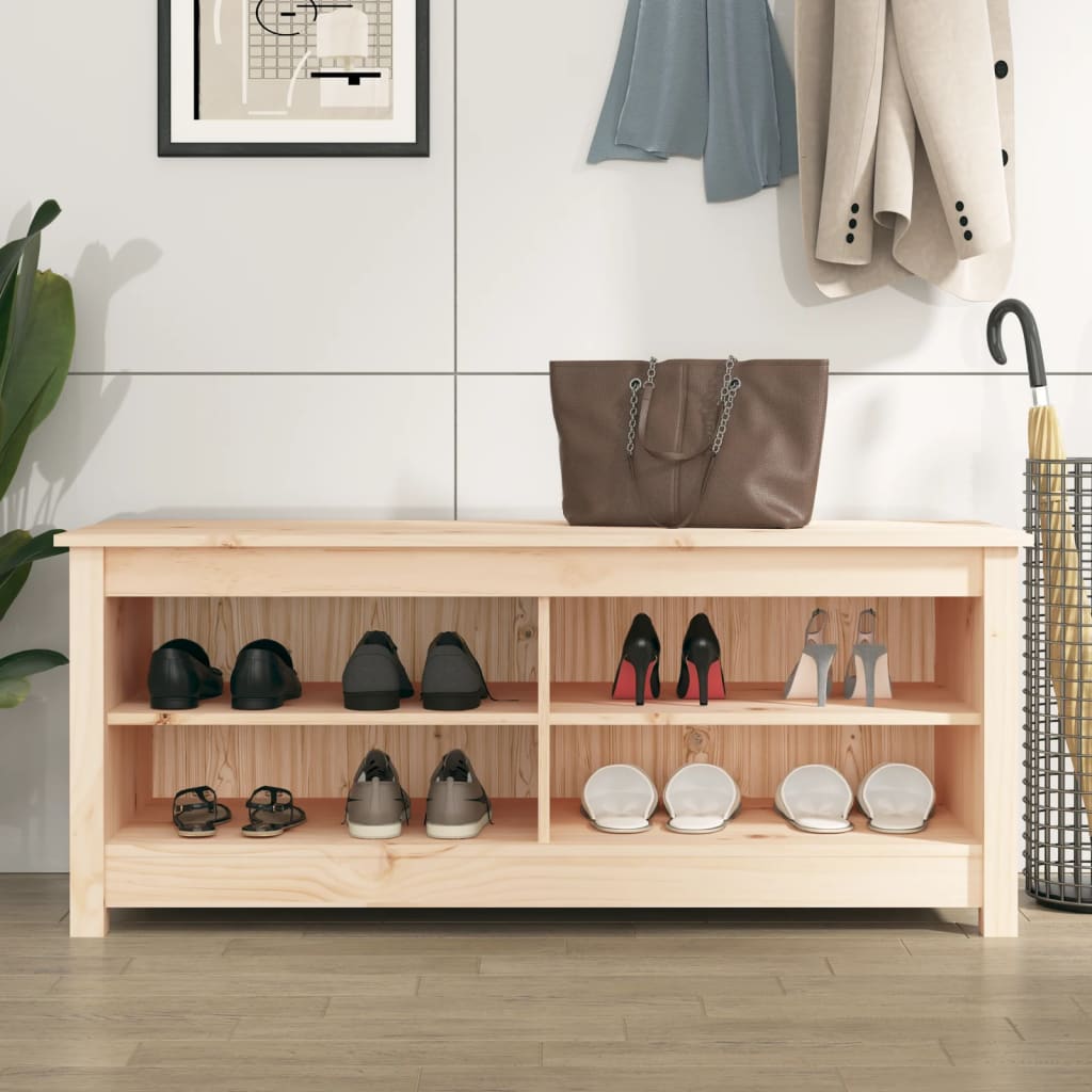 skobænk 110x38x45,5 cm massivt fyrretræ