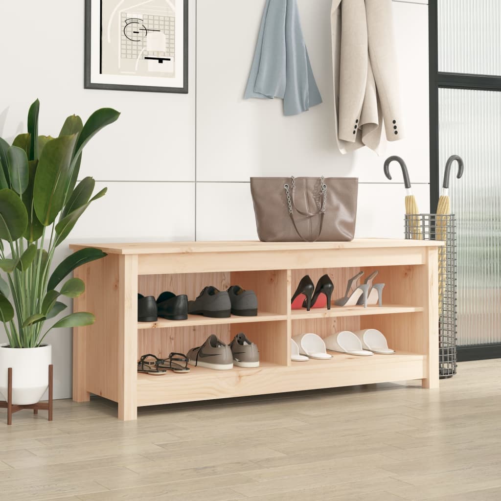 skobænk 110x38x45,5 cm massivt fyrretræ