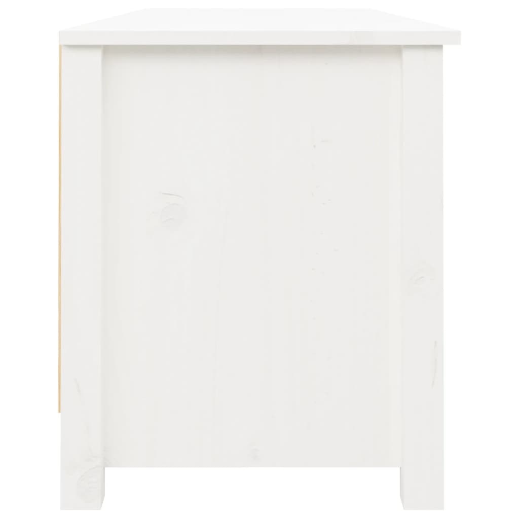 skobænk 110x38x45,5 cm massivt fyrretræ hvid