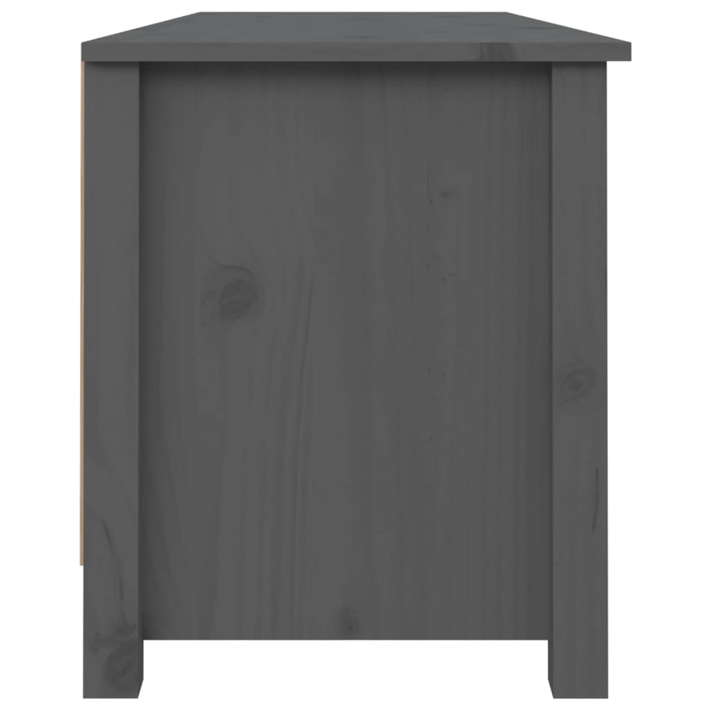 skobænk 110x38x45,5 cm massivt fyrretræ grå