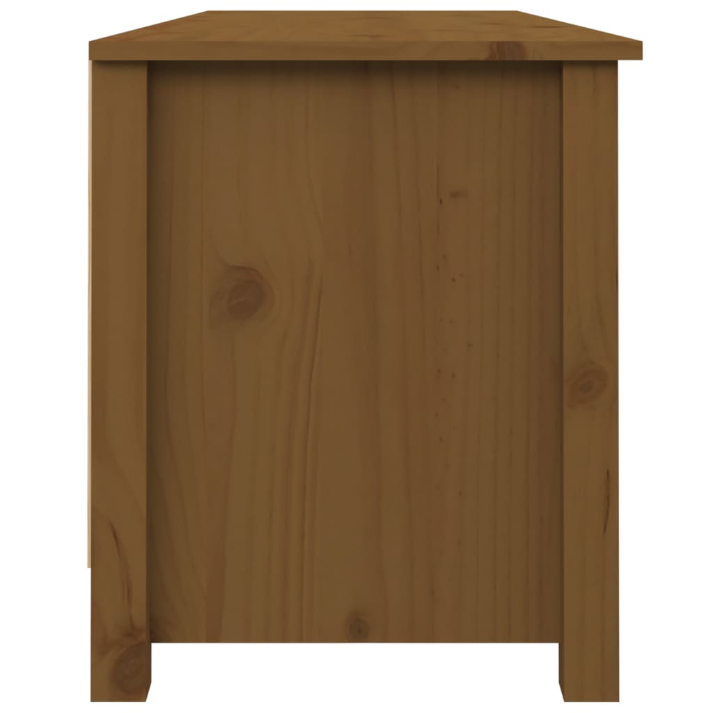 skobænk 110x38x45,5 cm massivt fyrretræ gyldenbrun