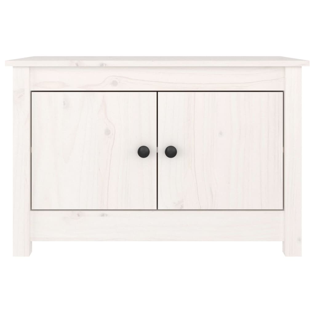 skoskab 70x38x45,5 cm massivt fyrretræ hvid
