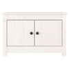 skoskab 70x38x45,5 cm massivt fyrretræ hvid