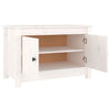 skoskab 70x38x45,5 cm massivt fyrretræ hvid