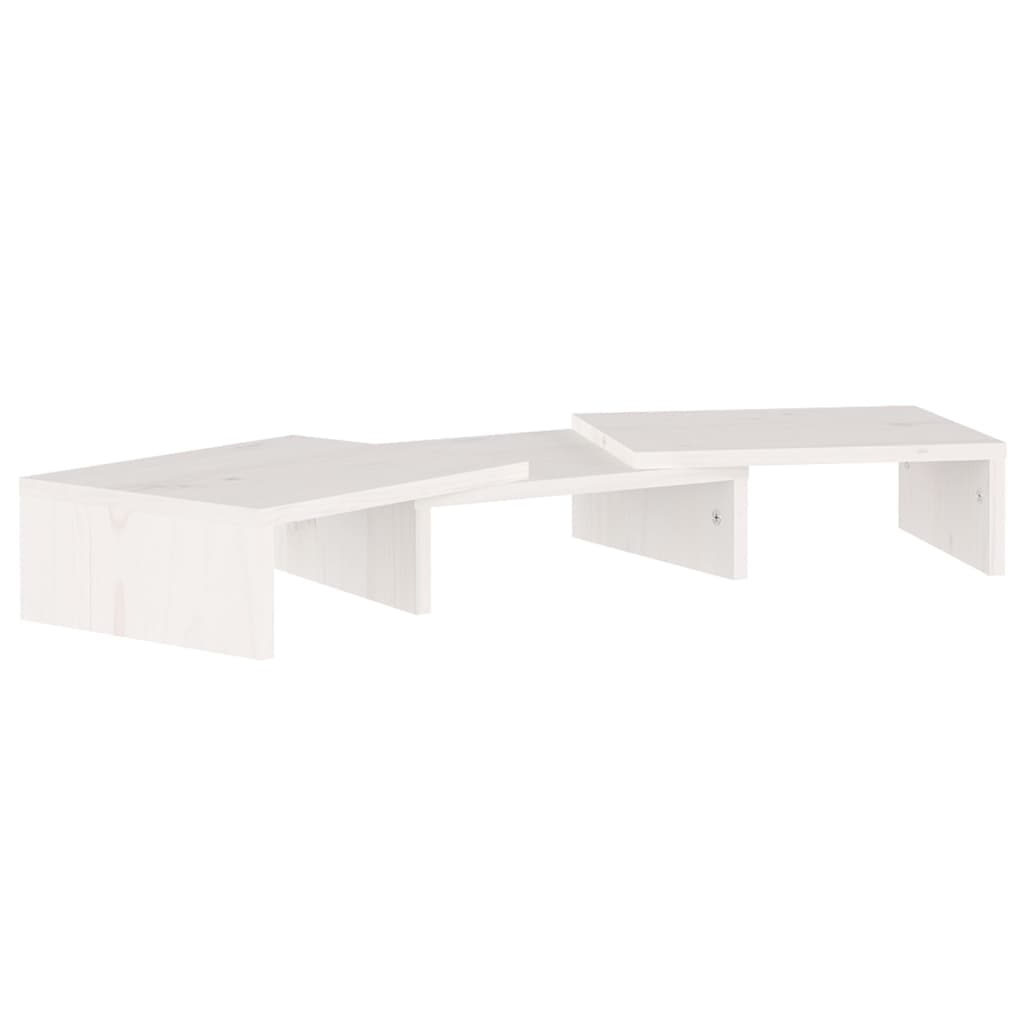 skærmholder 60x24x10,5 cm massivt fyrretræ hvid