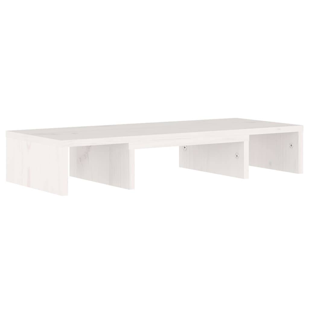 skærmholder 60x24x10,5 cm massivt fyrretræ hvid