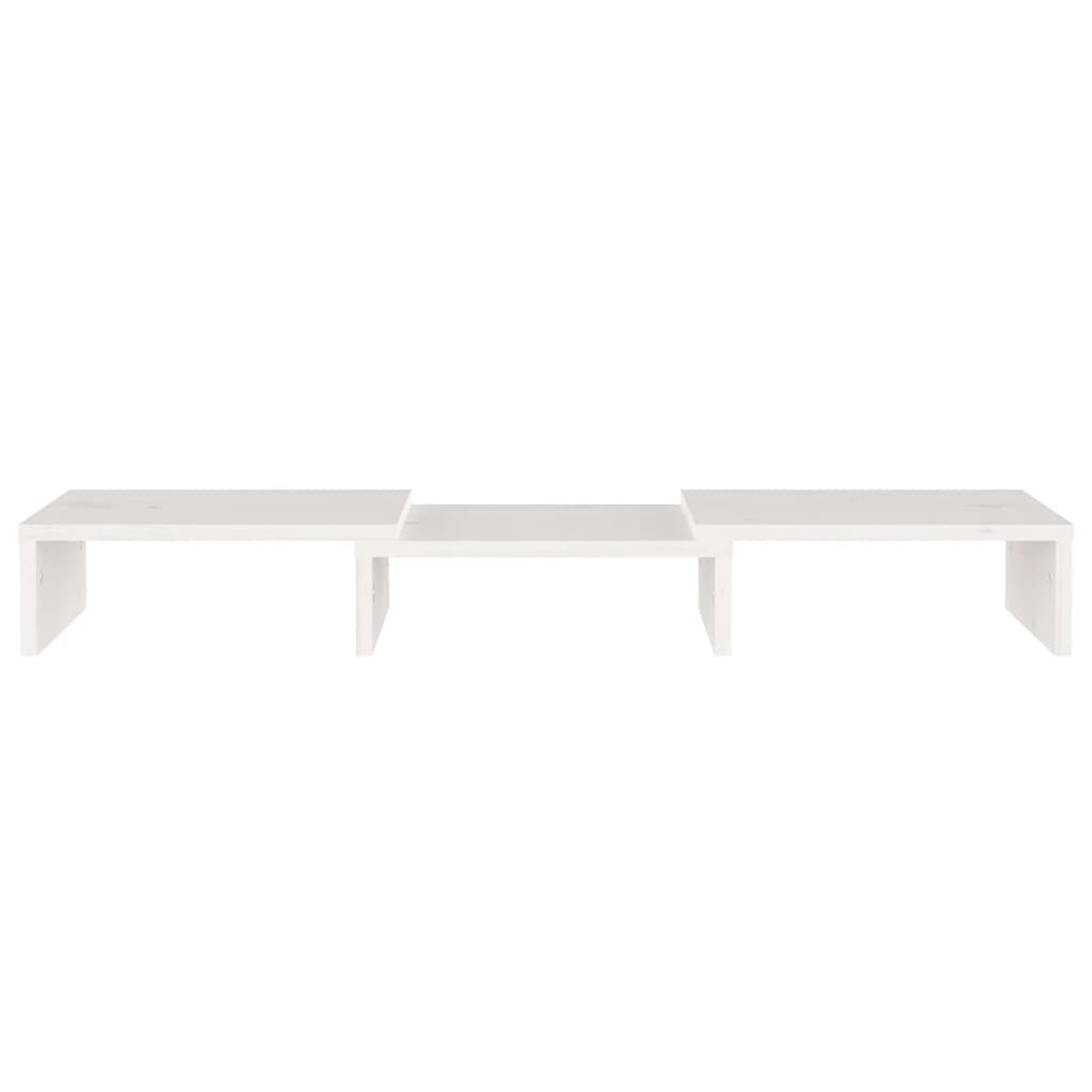 skærmholder 60x24x10,5 cm massivt fyrretræ hvid