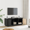 tv-bord 110,5x35x44 cm massivt fyrretræ sort