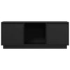 tv-bord 110,5x35x44 cm massivt fyrretræ sort