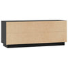 tv-bord 110,5x35x44 cm massivt fyrretræ sort