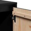 tv-bord 110,5x35x44 cm massivt fyrretræ sort