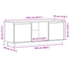 tv-bord 110,5x35x44 cm massivt fyrretræ sort