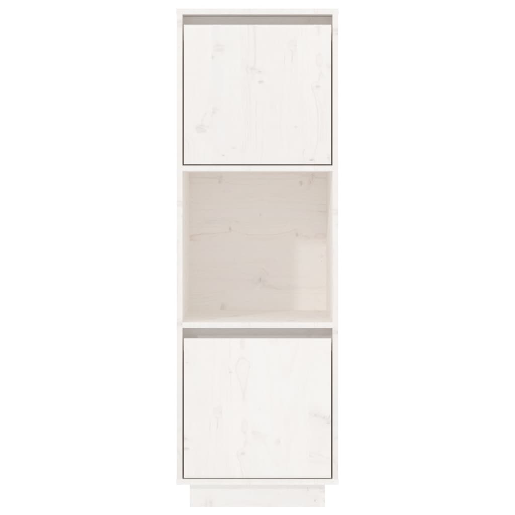 højskab 38x35x117 cm massivt fyrretræ hvid