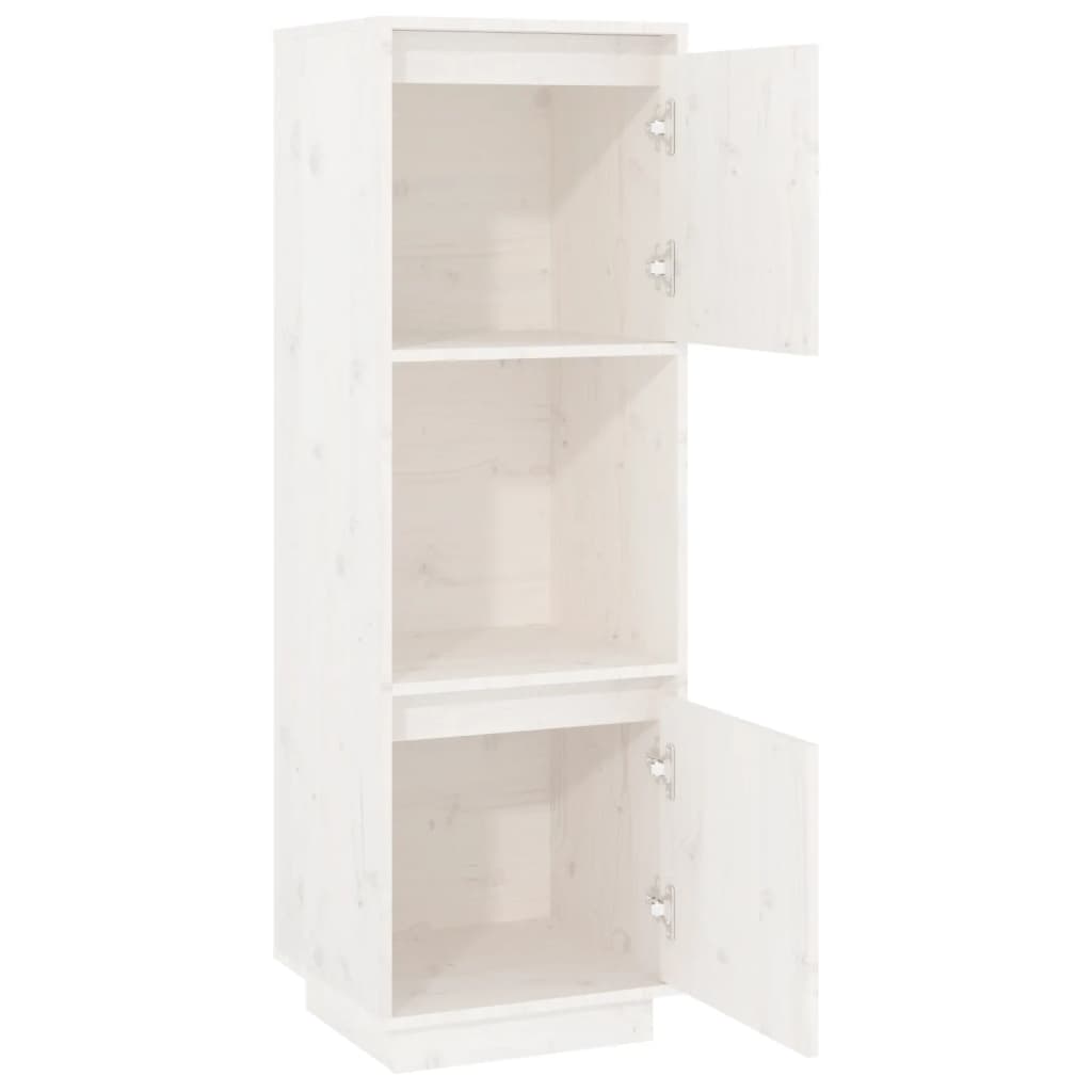 højskab 38x35x117 cm massivt fyrretræ hvid