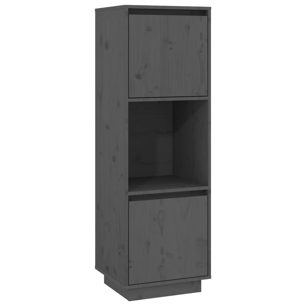 højskab 38x35x117 cm massivt fyrretræ grå