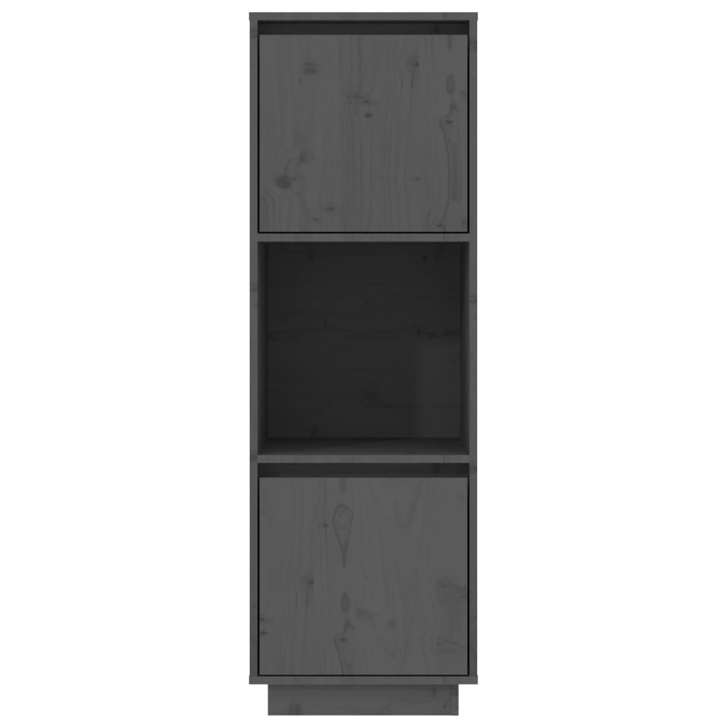 højskab 38x35x117 cm massivt fyrretræ grå