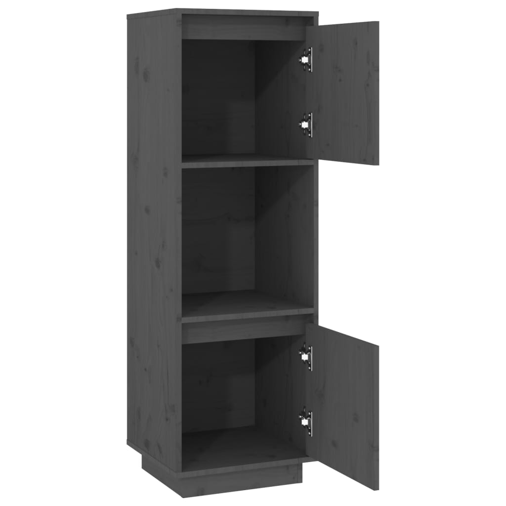højskab 38x35x117 cm massivt fyrretræ grå