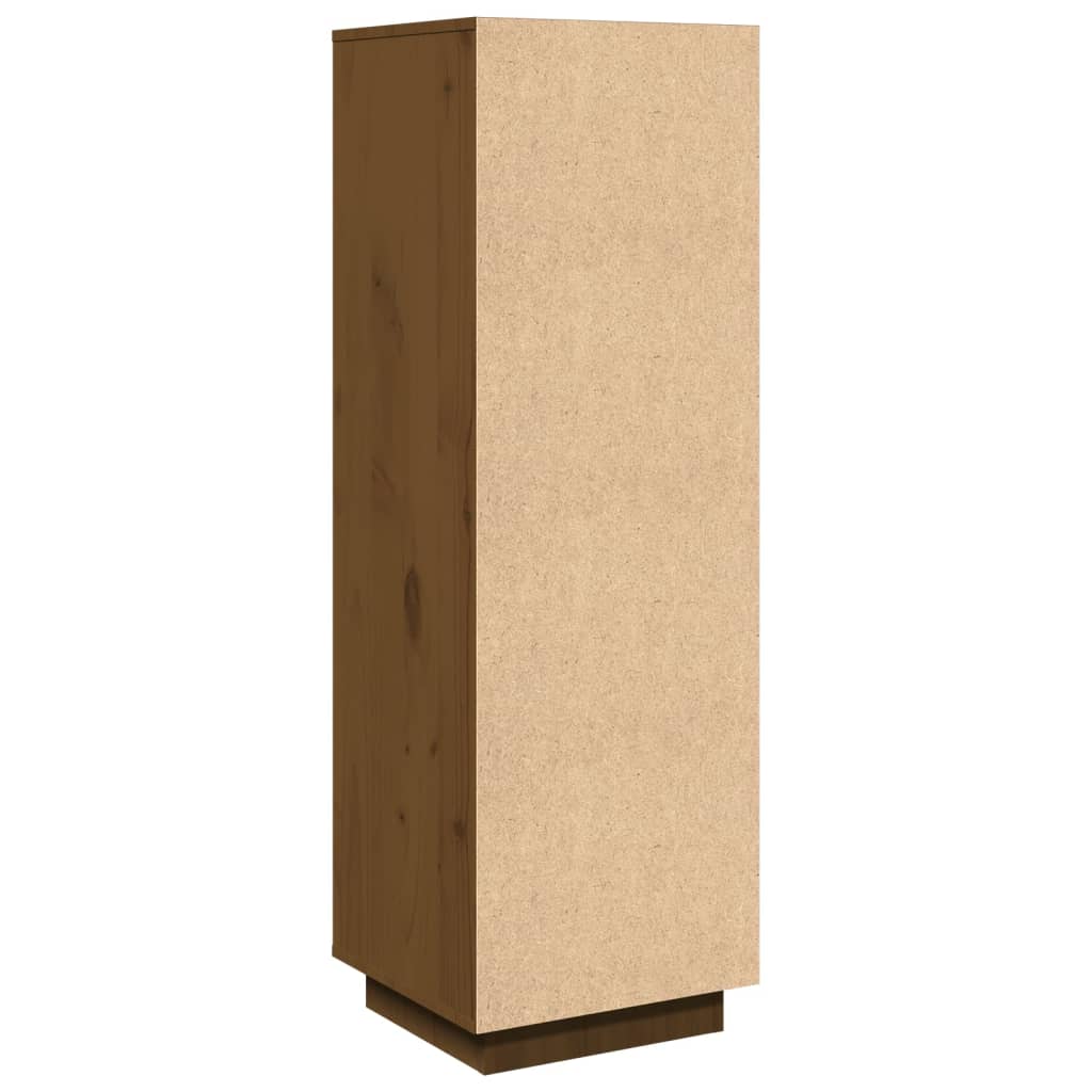 højskab 38x35x117 cm massivt fyrretræ gyldenbrun