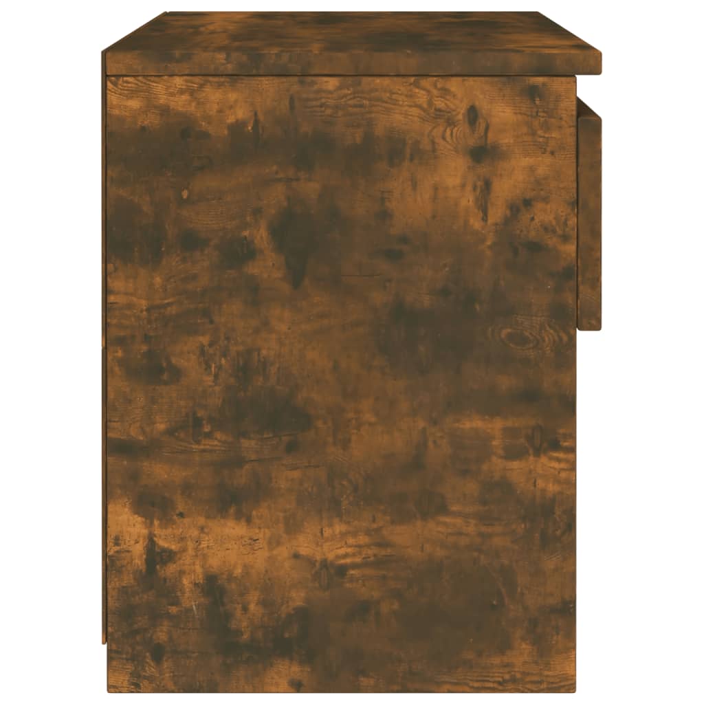 sengebord 40x30x39 cm konstrueret træ røget egetræsfarve