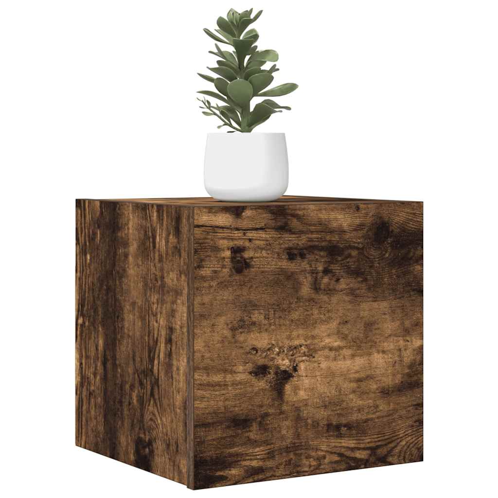 væghængte tv-skabe 4 stk. 30,5x30x30 cm røget egetræsfarve