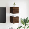 væghængte tv-skabe 2 stk. 30,5x30x30 cm brun egetræ