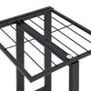 blomsterstativ 4 niveauer med hjul 44x23x80 cm jern sort