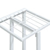 blomsterstativ 4 niveauer med hjul 44x23x80 cm jern hvid