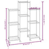 blomsterstativ med hjul 83x25x103,5 cm jern sort