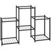 blomsterstativ 83x25x60 cm jern sort