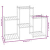 blomsterstativ 83x25x60 cm jern sort