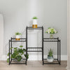 blomsterstativ 83x25x60 cm jern sort