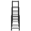 blomsterstativ med hjul 83x25x83,5 cm jern sort