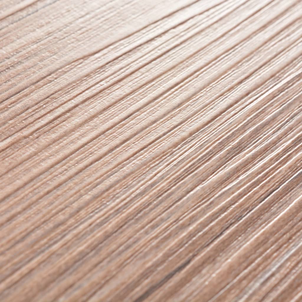 selvklæbende gulvbrædder 2,51 m² 2 mm PVC brun egetræsfarve
