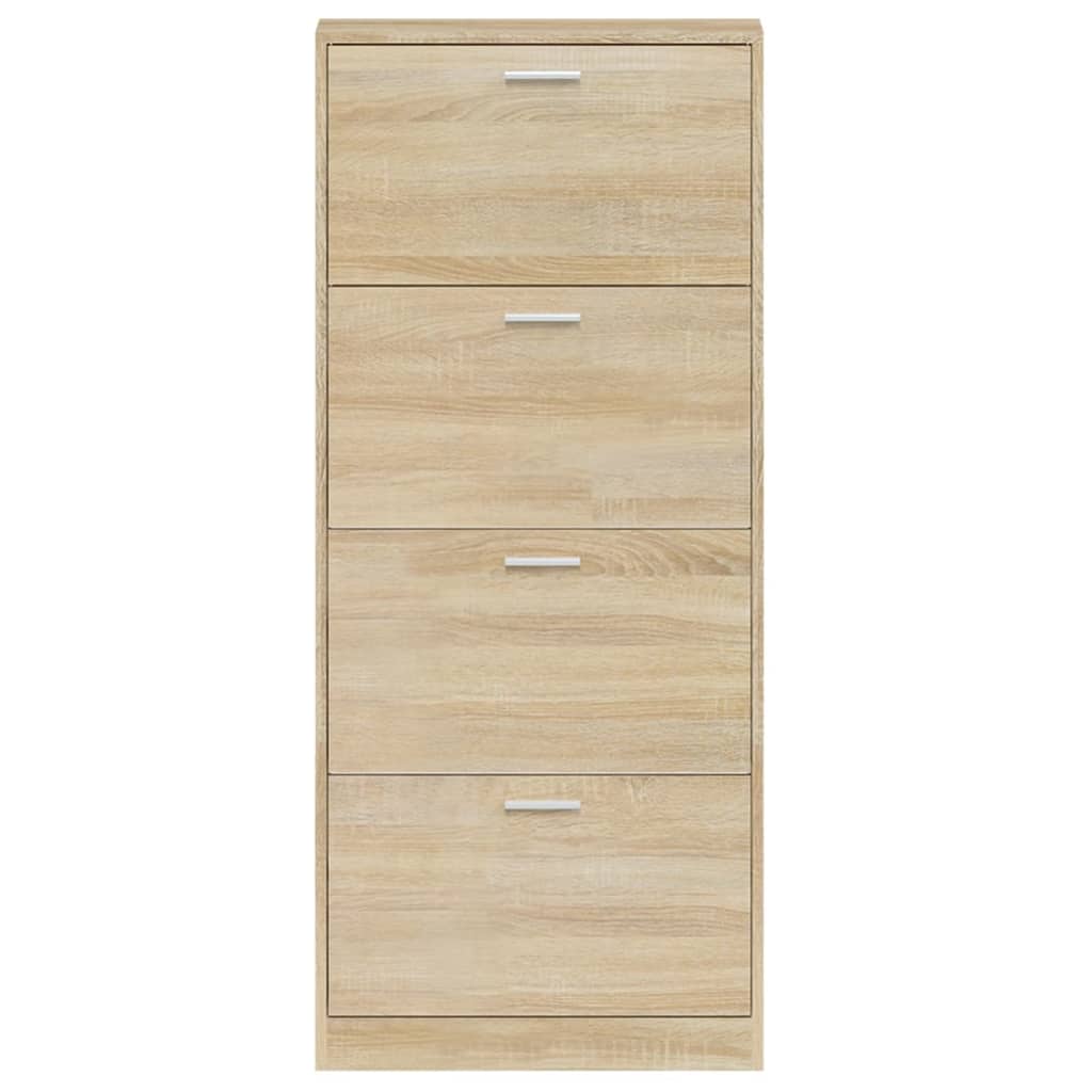 skoskab 59x17x150 cm konstrueret træ egetræ